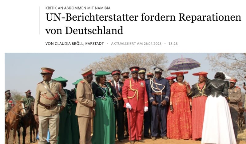 Artikel FAZ zu UN Sonderberichterstattern Deutschland Kolonialismus
