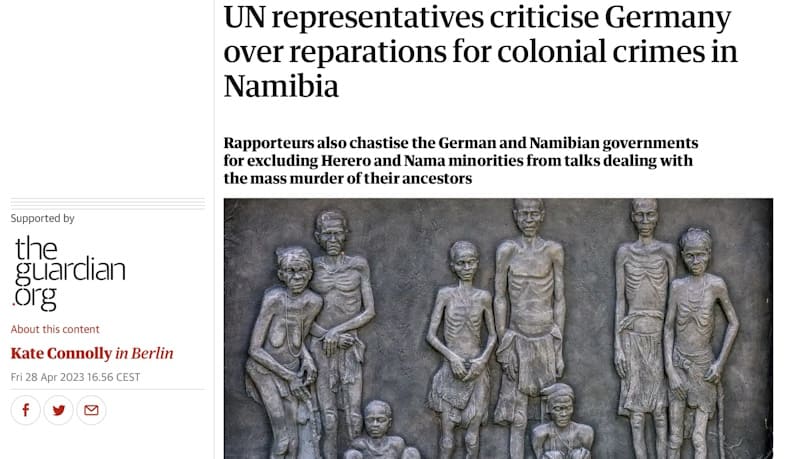 Artikel im Guardian über Special Rapporteurs zu Deutschland und Kolonialismus